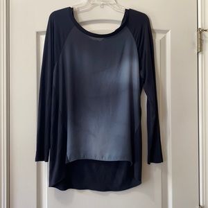 Ombré in the front and plain navy in the back